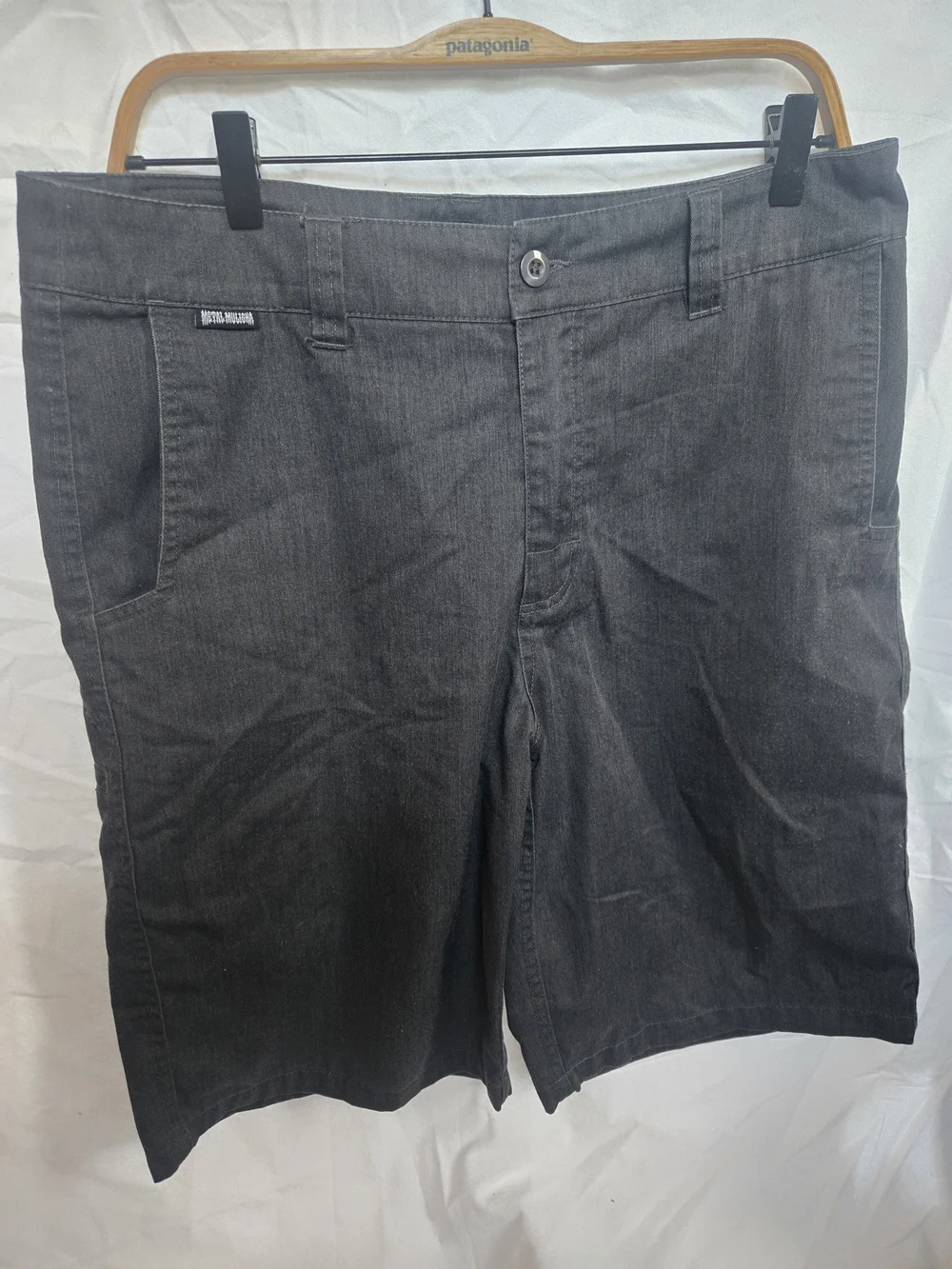 Metal Mulisha Men's Charcoal Gray Flat Front Chino Shorts